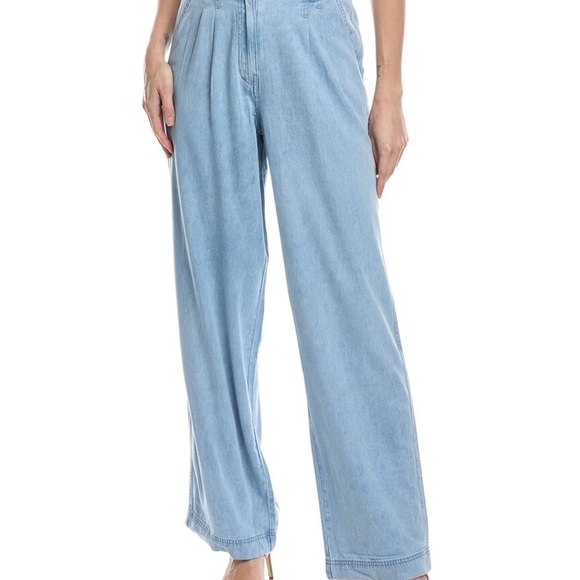 BCBGeneration Denim - BCBGeneration Light Blue Wide-Leg Women Trouser Jeans Elastic Back